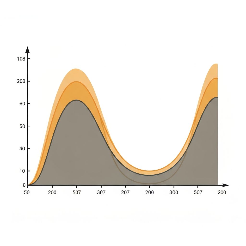 Abstract metabolic curve timeline visualization