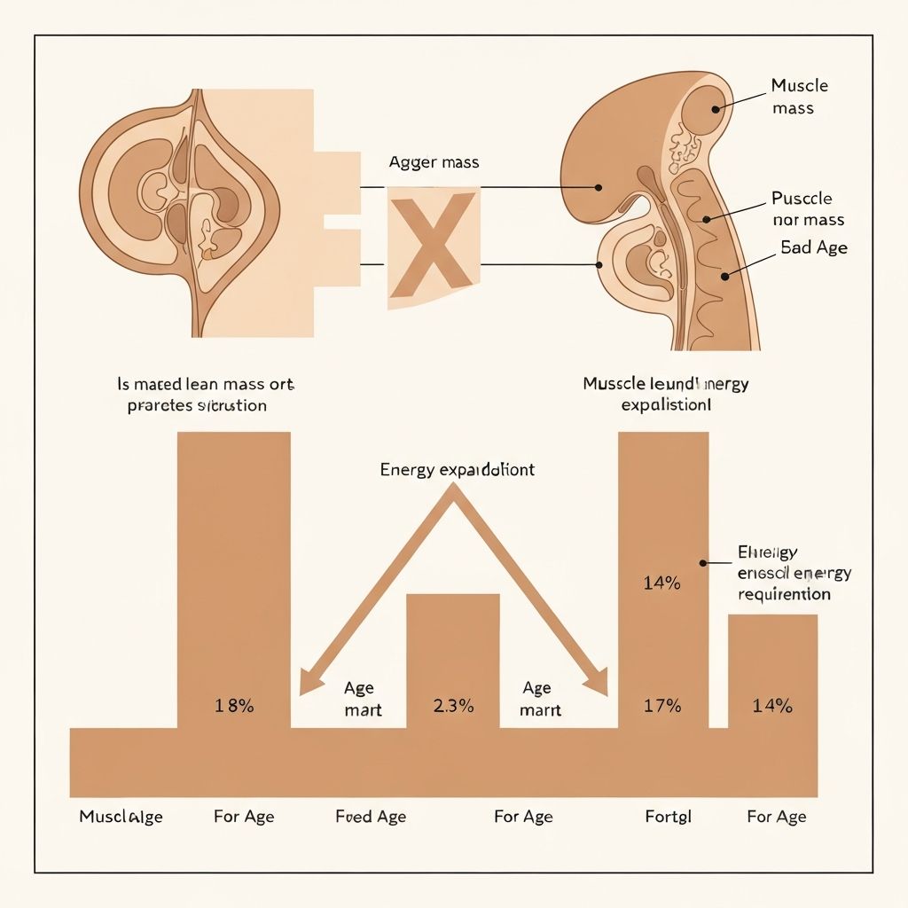 Medical illustration of lean mass changes