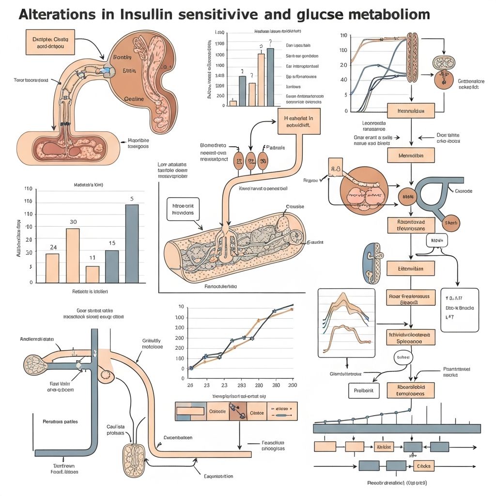 Scientific illustration of glucose metabolism