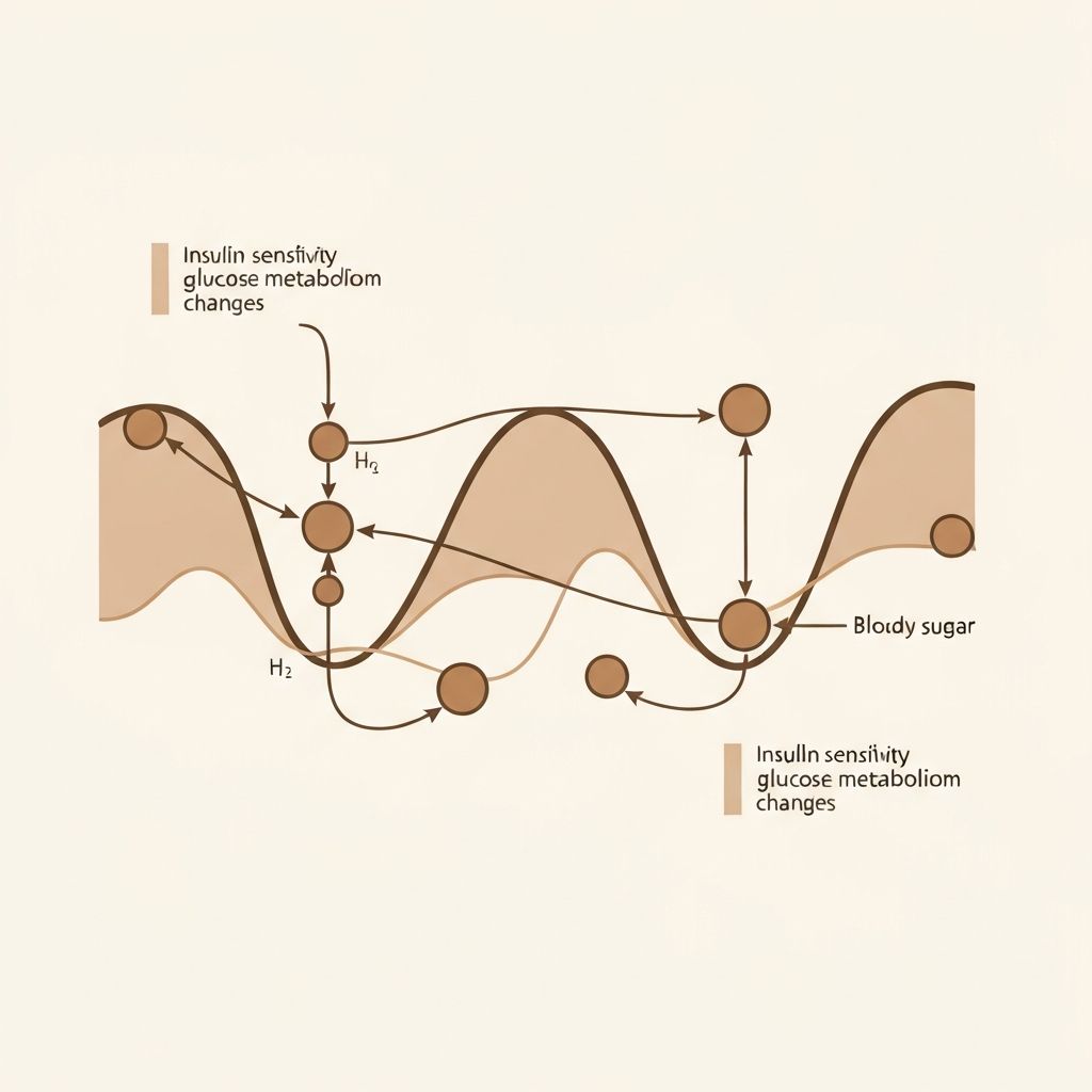 Scientific illustration of insulin sensitivity changes